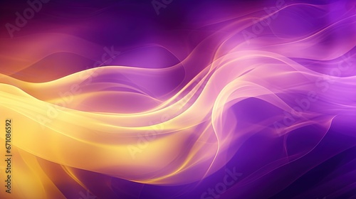  a purple and yellow abstract background with a wave of light. generative ai