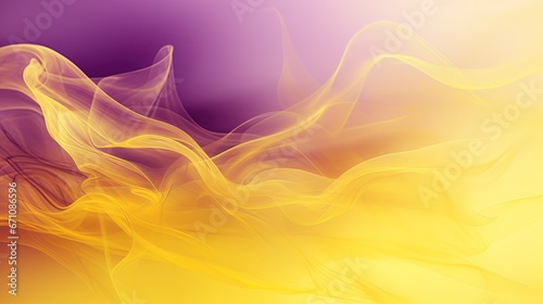  a yellow and purple background with a blurry image of a wave. generative ai