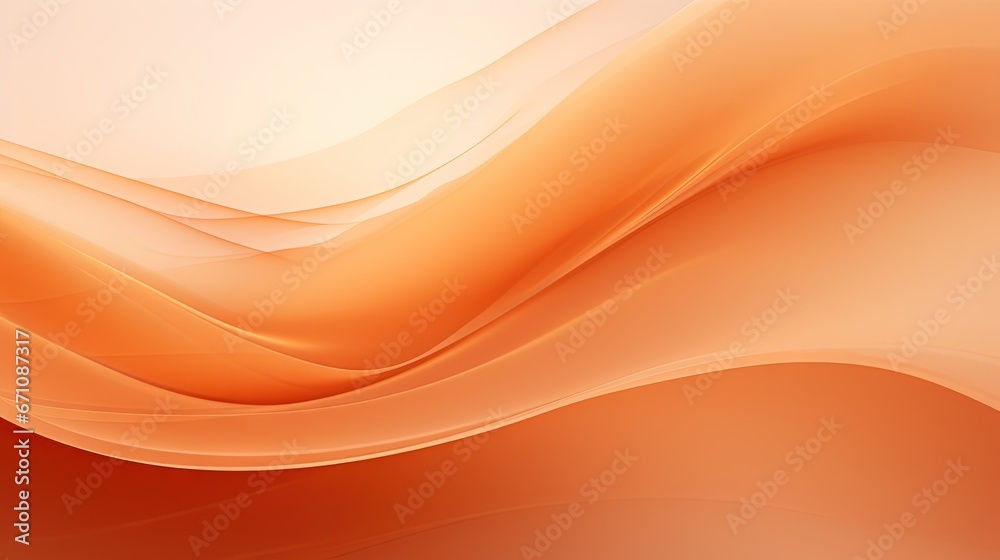  an orange and white abstract background with wavy lines on it.  generative ai