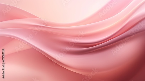  an abstract pink background with a smooth wave of light pink. generative ai