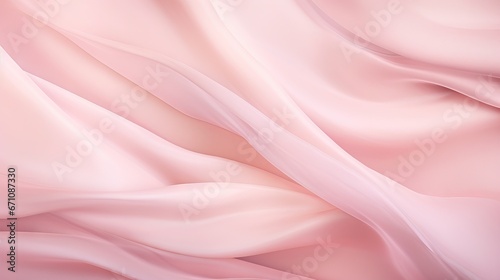  a pink background with a smooth, flowing fabric in the center. generative ai