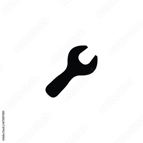 Repair key icon. Simple style repair company poster background symbol. Repair key brand logo design element. Repair key t-shirt printing. Vector for sticker.