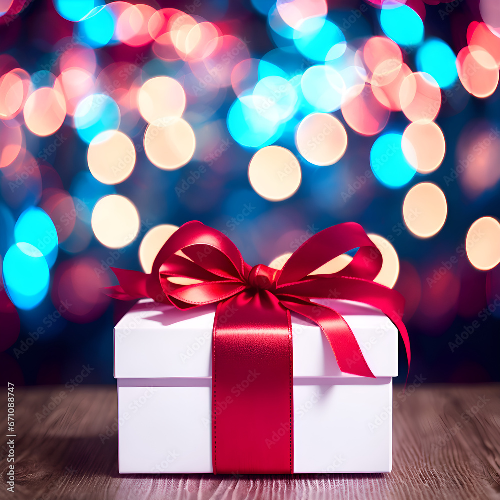 White and red gift box White and red gift box