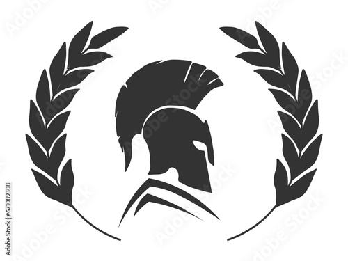 Spartan military helmet icon vector ilustration.