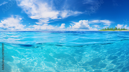 Beautiful Maldives Beach with Sky.