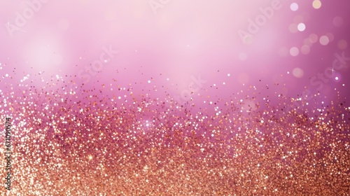  a pink and gold glitter background with a blurry background.  generative ai