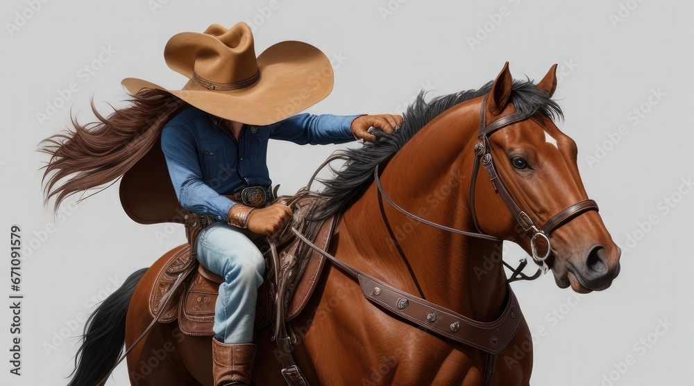 Obraz premium portrait of a horse and rider