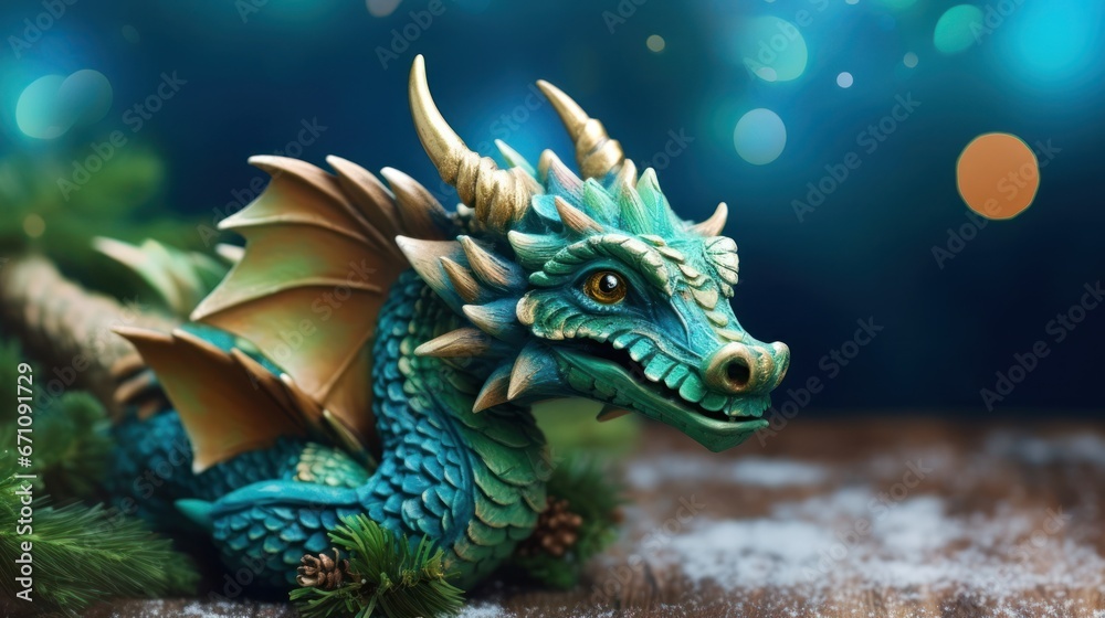 Green dragon. Chinese new year of dragon 2024 Green dragon. Chinese new year of dragon 2024