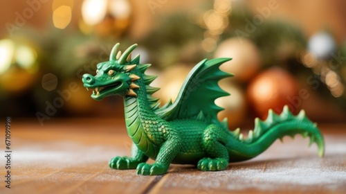 Green dragon. Chinese new year of dragon 2024