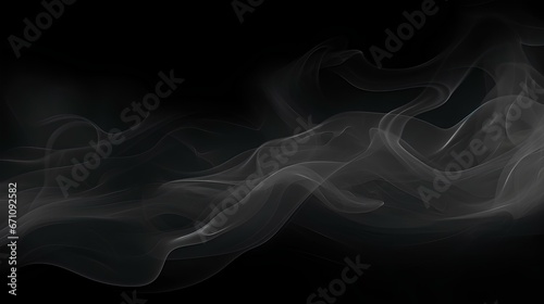 Abstract smoke fog on isolated black background 