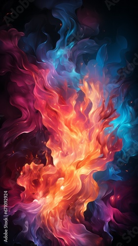 multicolored flames background