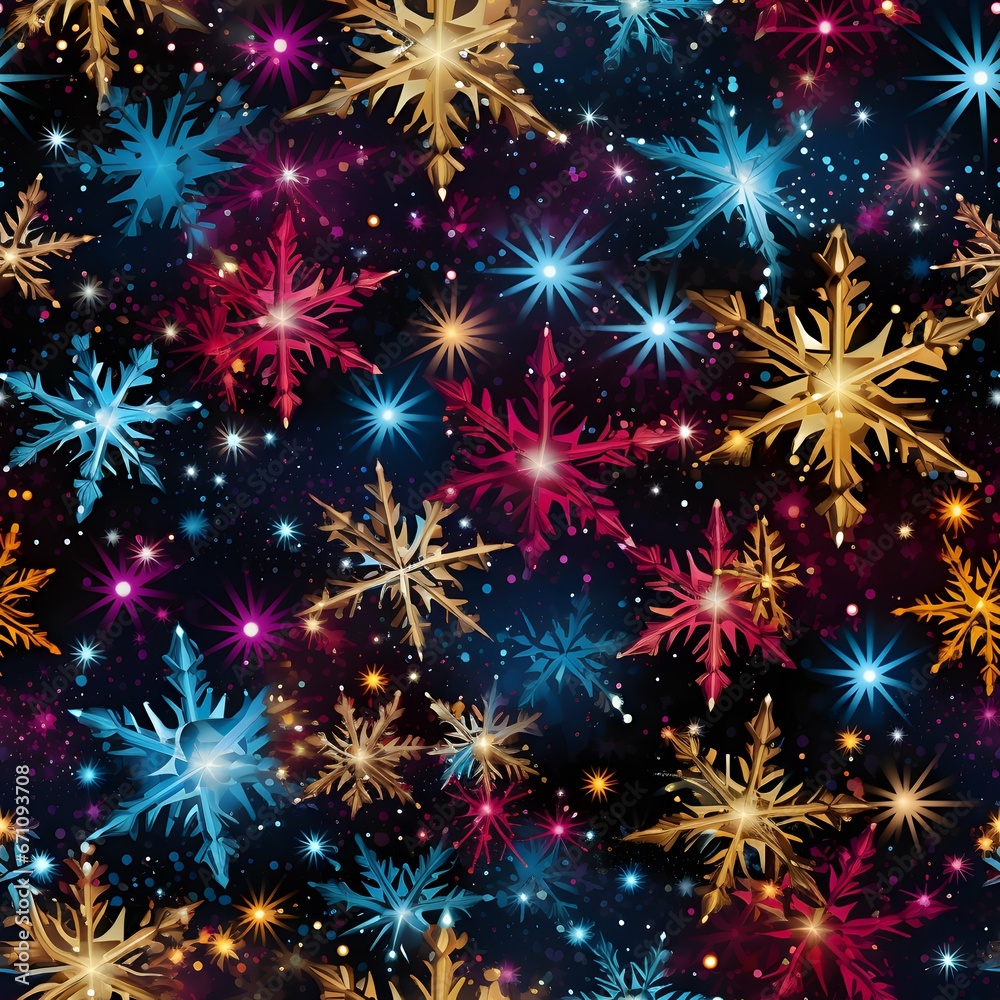 Fototapeta premium Christmas Seamless tile pattern gift wrap background design