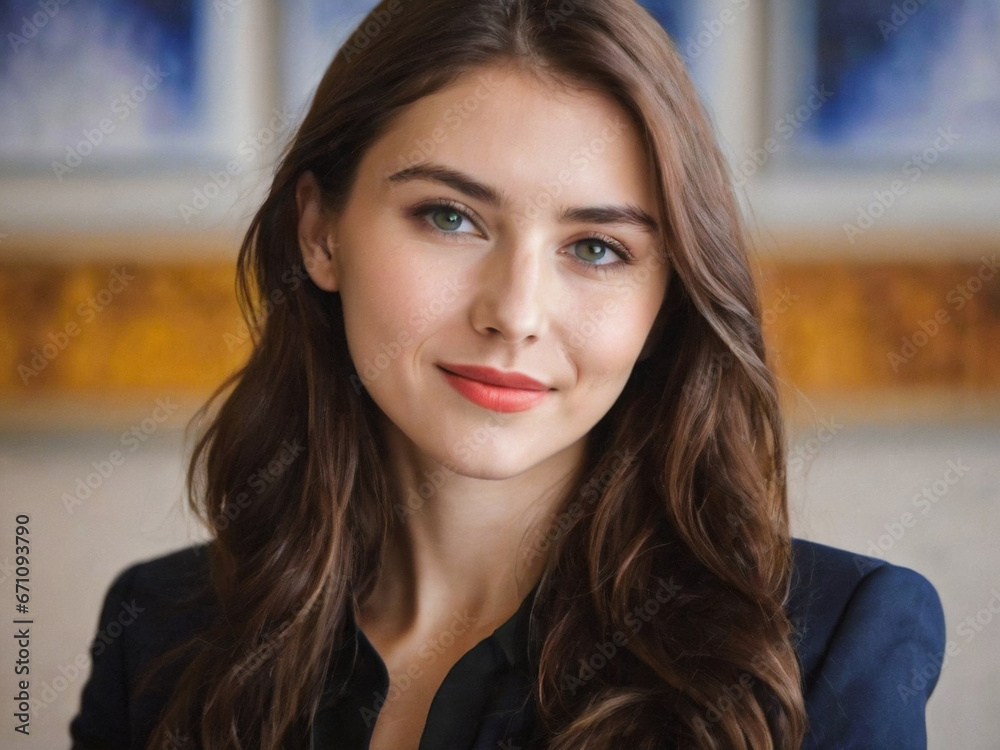 A young, self-assured, and lively woman seeking a job who emanates happiness and modernism and has a strong vision. A young, self-assured, and lively woman seeking a job who emanates happiness and modernism and has a strong vision.