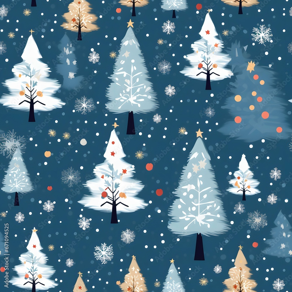 Christmas Seamless tile pattern gift wrap background design