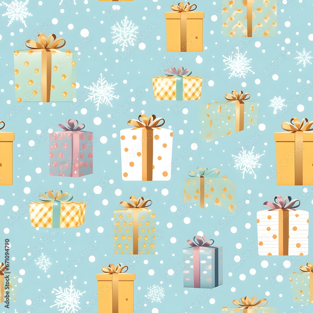 Christmas Seamless tile pattern gift wrap background design Christmas Seamless tile pattern gift wrap background design