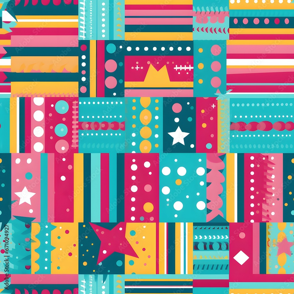 Obraz premium Christmas Seamless tile pattern gift wrap background design