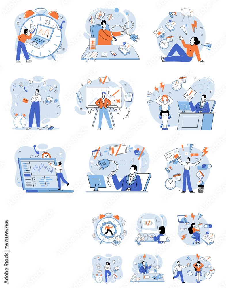 Stress at work vector illustration. Managing stress and seeking support are crucial for preventing burnout and maintaining mental health The stress at work metaphor illustrates heavy burden Stress at work vector illustration. Managing stress and seeking support are crucial for preventing burnout and maintaining mental health The stress at work metaphor illustrates heavy burden