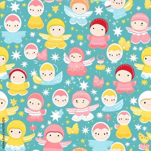 Christmas Seamless tile pattern gift wrap background design
