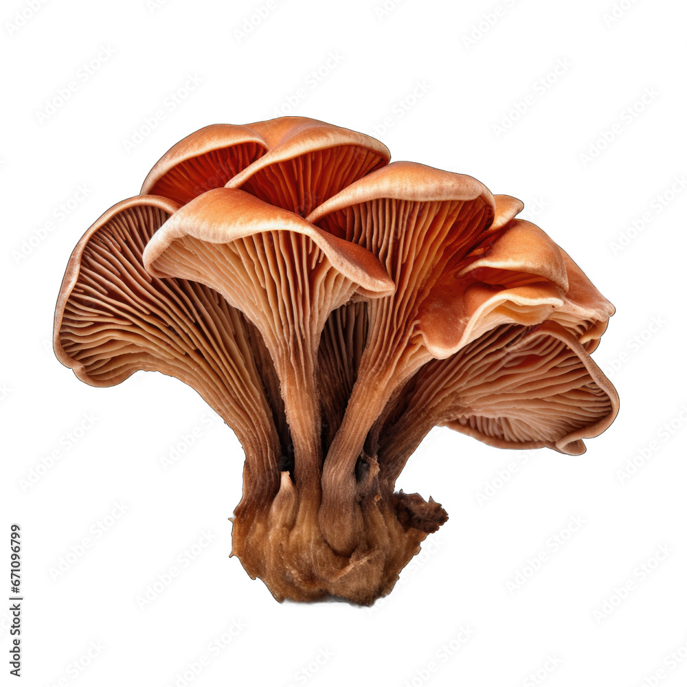 Dried Cinnamon cap mushroom isolated Dried Cinnamon cap mushroom isolated
