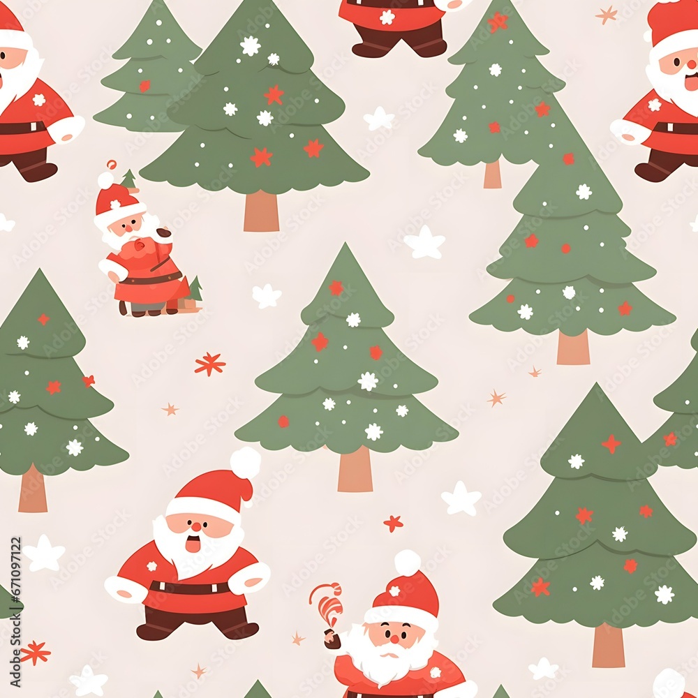 Christmas Seamless tile pattern gift wrap background design