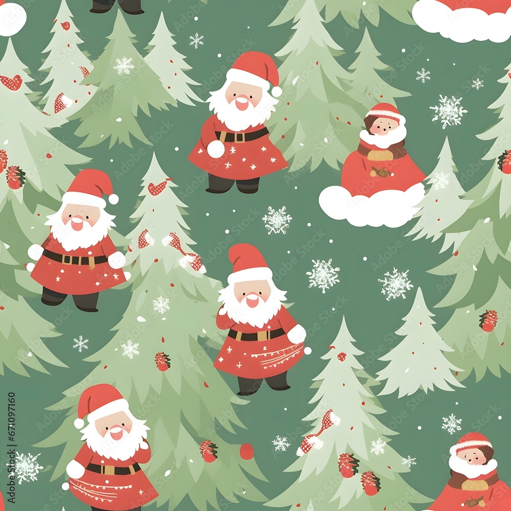 Christmas Seamless tile pattern gift wrap background design Christmas Seamless tile pattern gift wrap background design