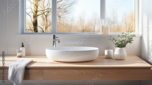 restroom bathroom interior mockup white ceramic basin on marble countertop interior design restroom background