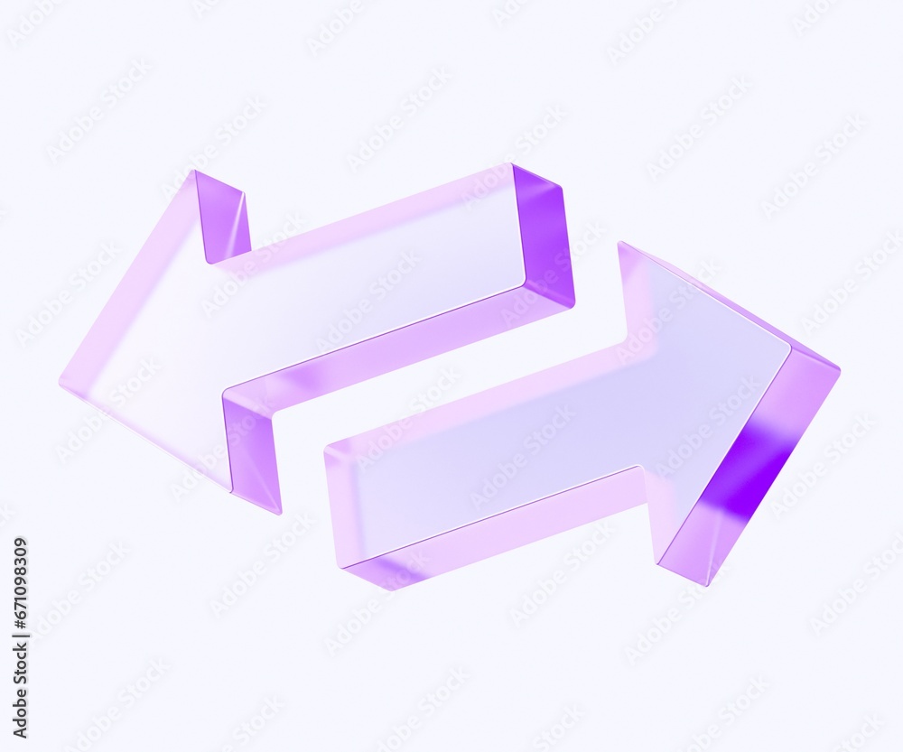 arrow icon with colorful gradient. 3d rendering illustration for ...