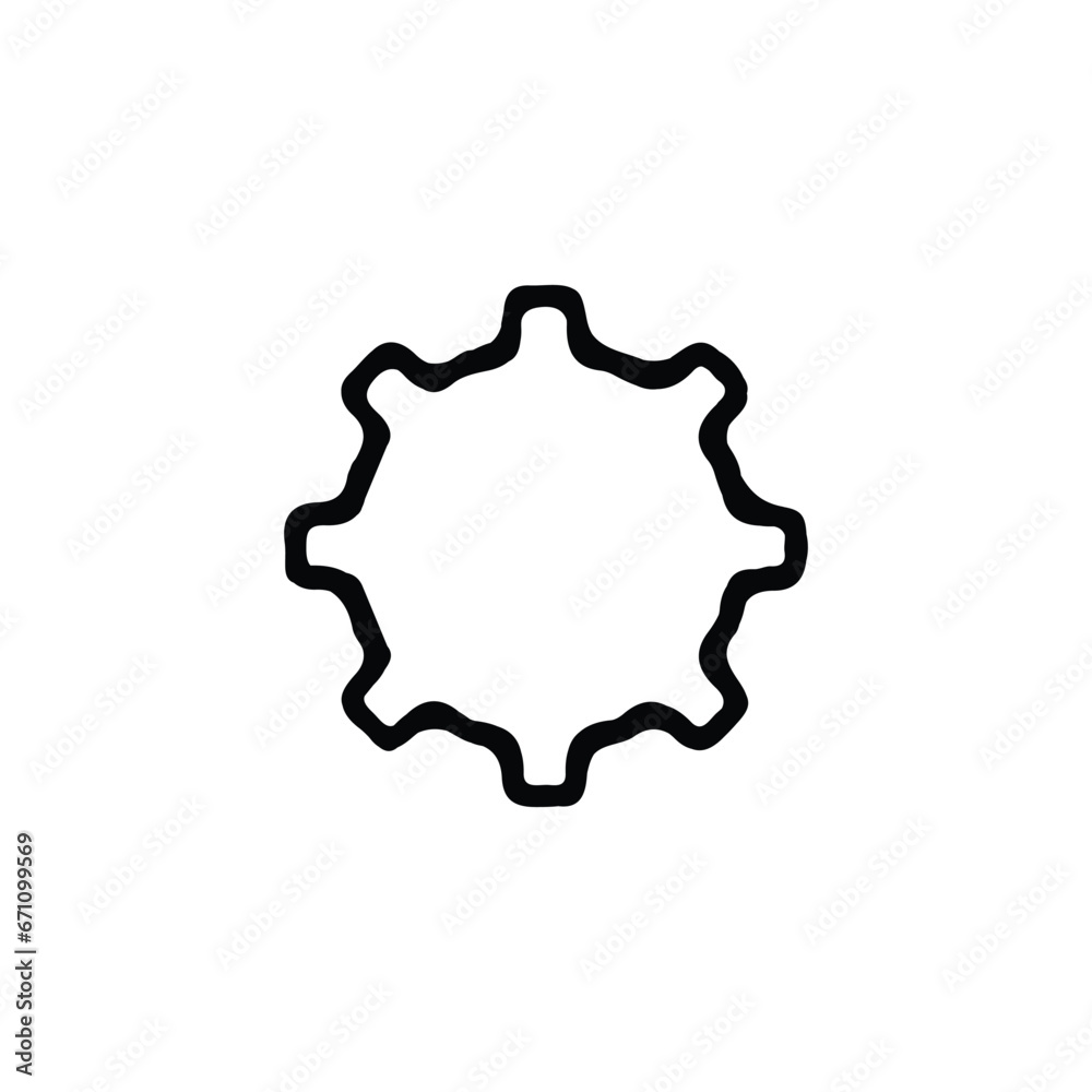 Settings icon. Simple style technology repair company big sale poster background symbol. Settings button. Repair brand logo design element. Settings t-shirt printing. Vector for sticker.