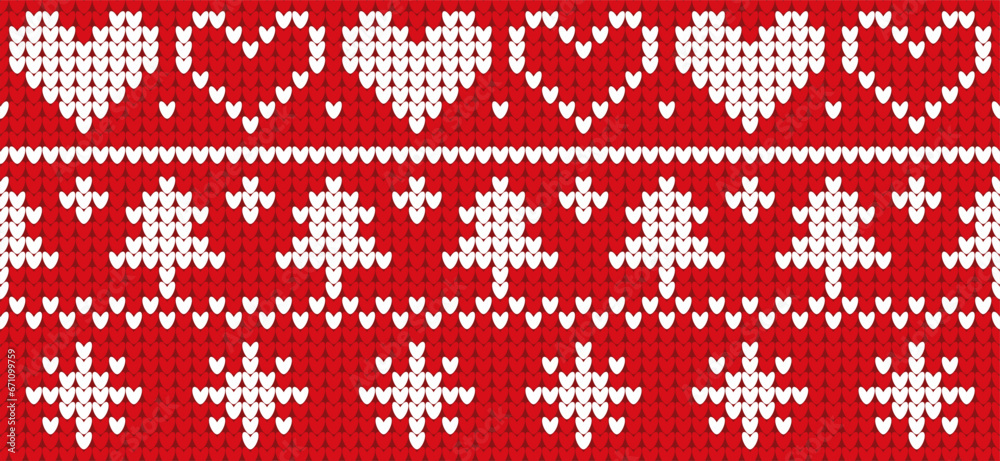 plastic canvasChristmas tree Heart and Snowflake Jumper Pattern Crochet pattern white and red on red background plastic canvasChristmas tree Heart and Snowflake Jumper Pattern Crochet pattern white and red on red background