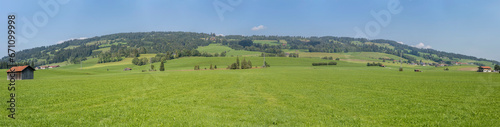 green countryside around Rettenberg village, Germany