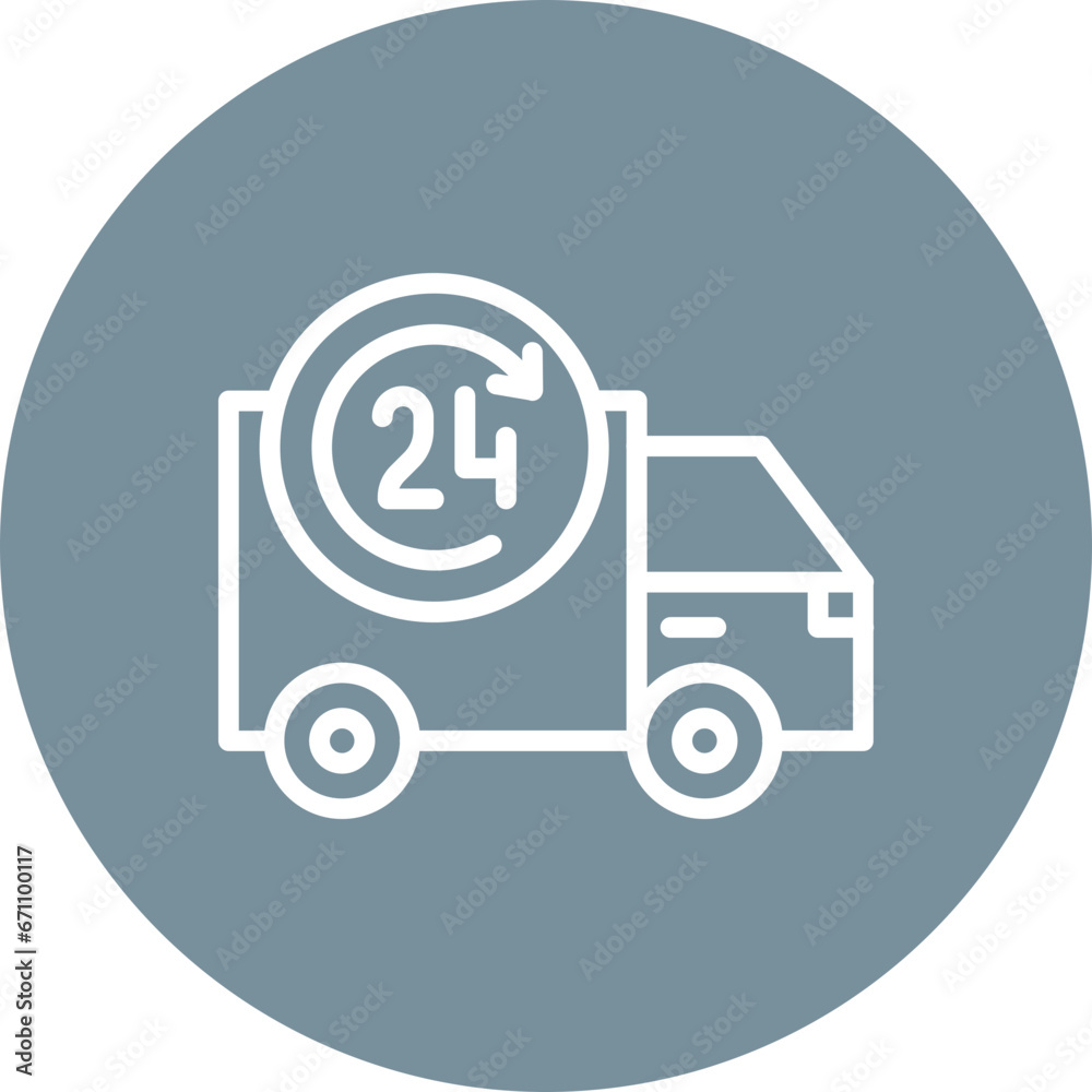 24 Hours Delivery Icon 24 Hours Delivery Icon