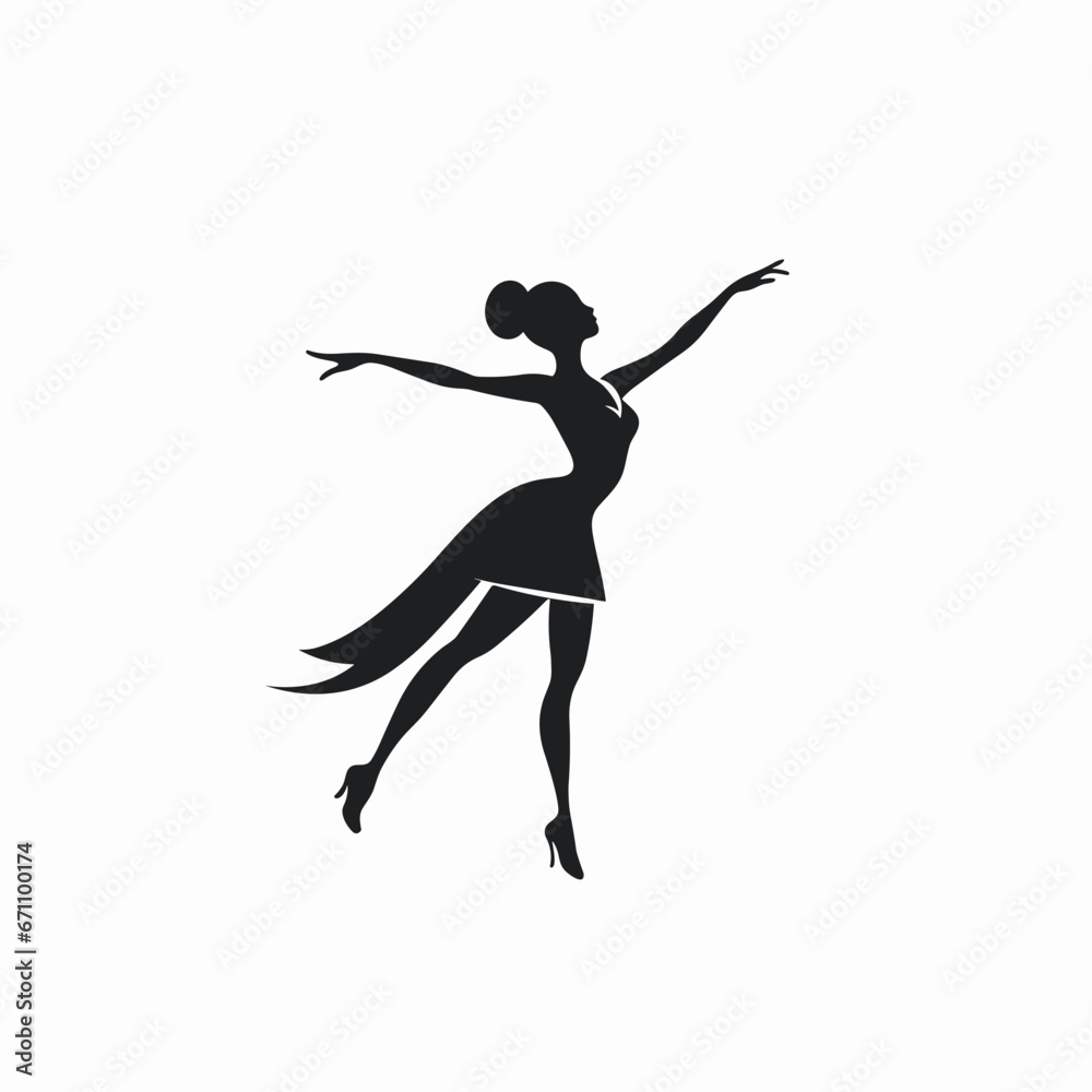 silhouette of a ballerina silhouette of a ballerina