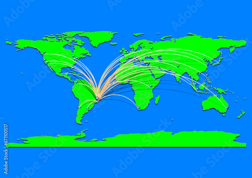 Juiz de Fora, Brazil map - Concept map for Juiz de Fora, Brazil on World map. Suitable for export concepts. File is suitable for digital editing and prints of all sizes.