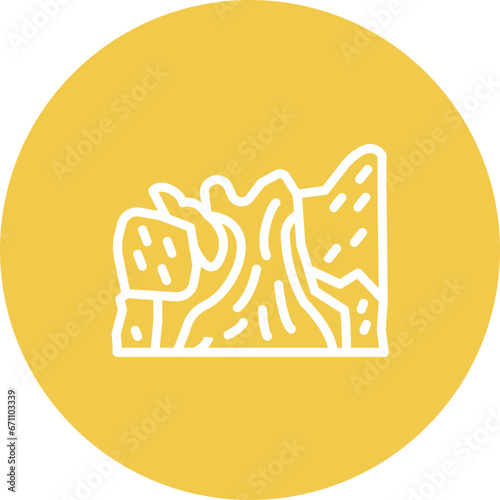 Waterfall Landscape Icon