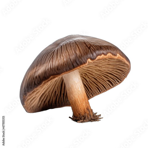 Dried Larch bolete mushroom isolated