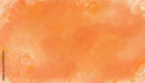 水彩で描いたオレンジ色の水彩テクスチャ背景