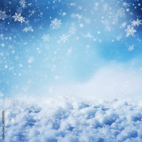 snow background light floor cold empty blue white christmas season january frost falling concept - stock image © Tnzal