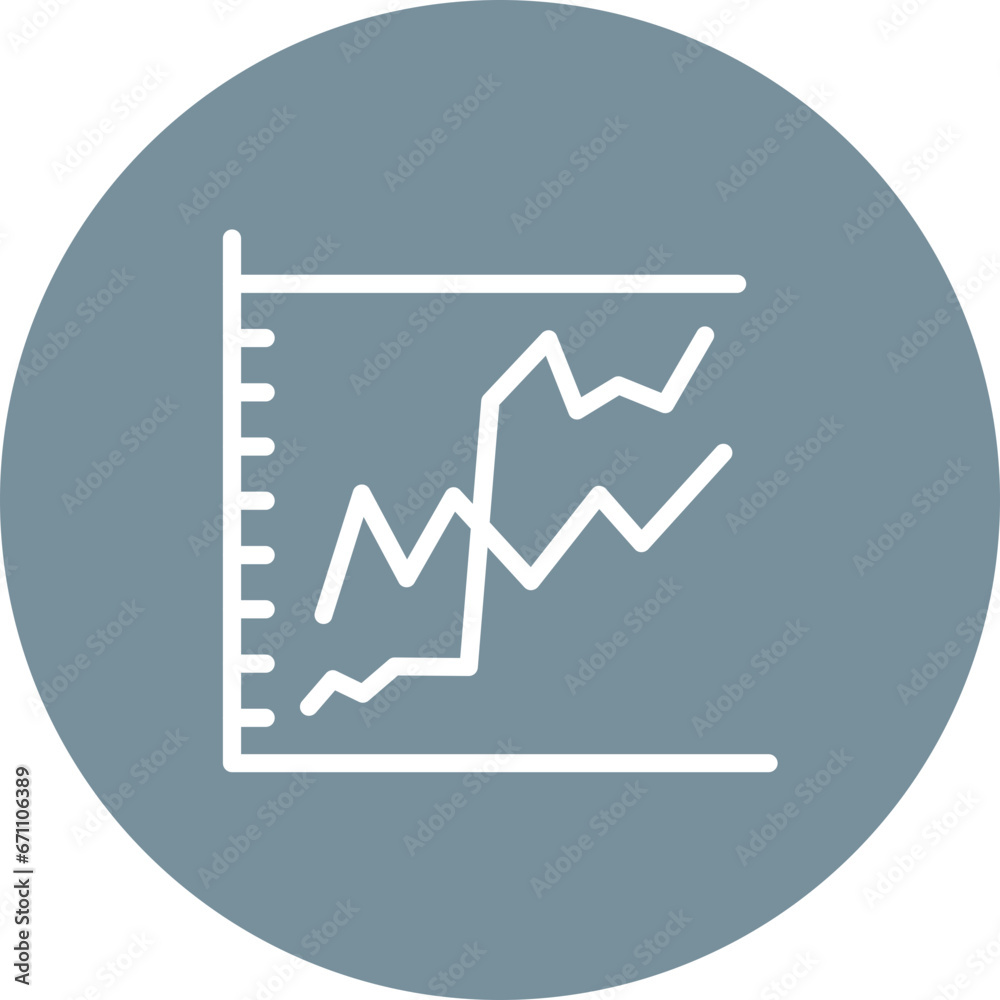 Multiple Trend Chart Icon