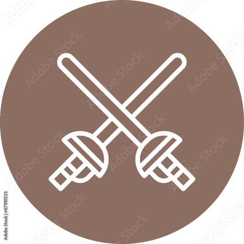 Fencing Sports Icon