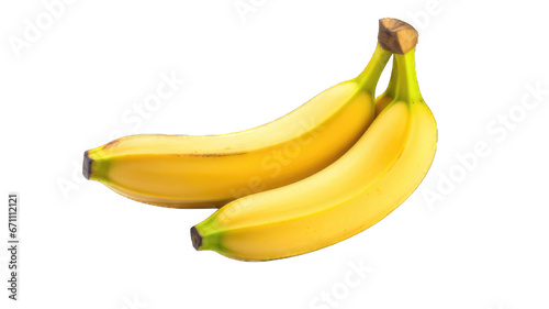 Fresh banana isolated on white background.