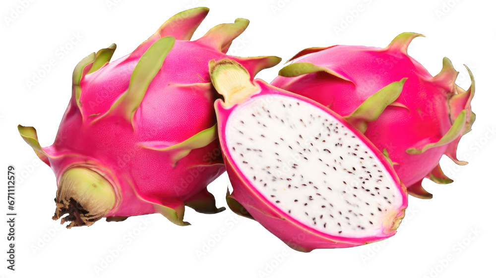 Fresh dragonfruit isolated on white background. Fresh dragonfruit isolated on white background.