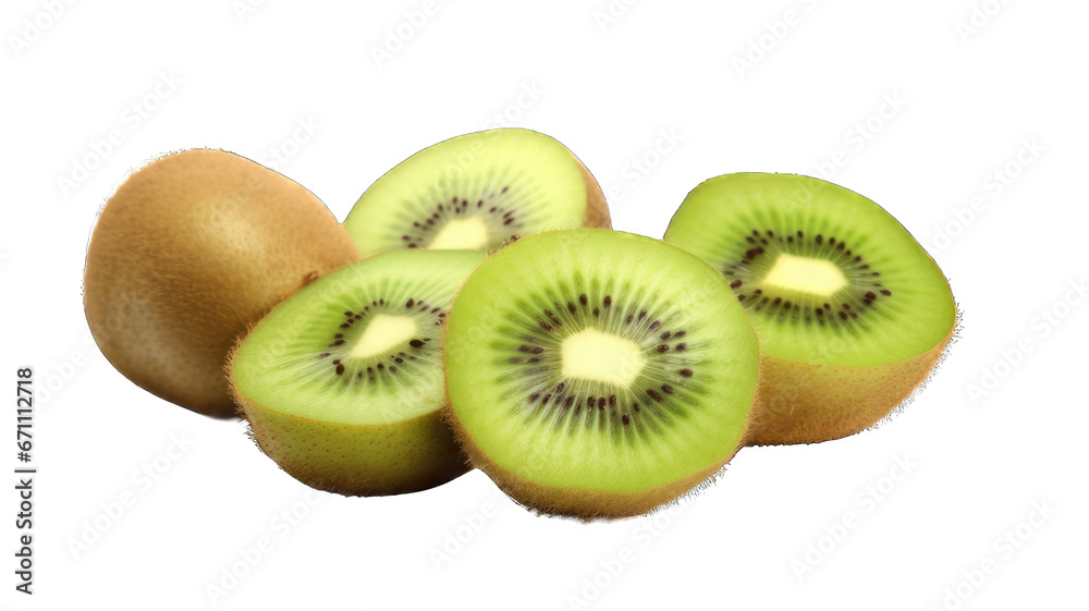 Fototapeta premium Fresh kiwi isolated on white background.