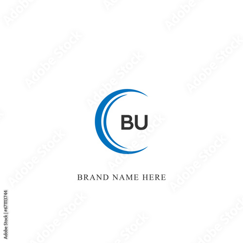 BU logo. B U design. White BU letter. BU, B U letter logo design. Initial letter BU linked circle uppercase monogram logo.2 latter 