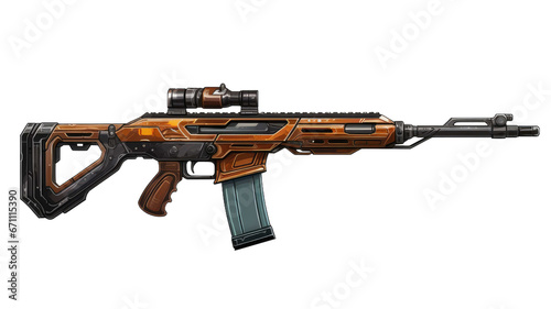 gun isolated on transparent background