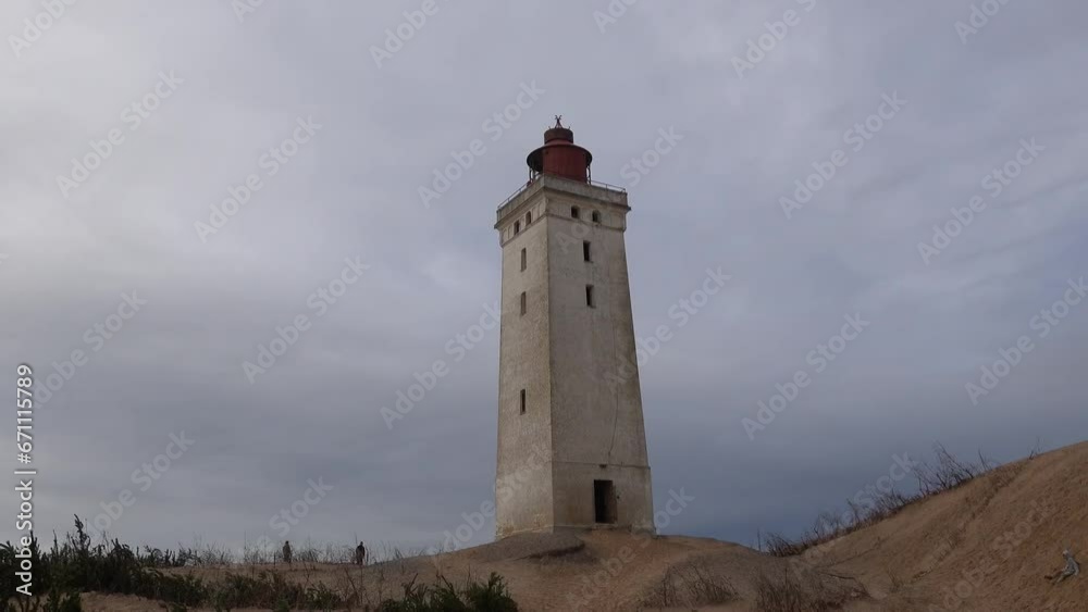 Rubjerg Knude Lighthouse, Denmark A view of the famous Rubjerg Knude lighthouse that was moved due to dune and water erosion in 2018. Rubjerg Knude Lighthouse, Denmark A view of the famous Rubjerg Knude lighthouse that was moved due to dune and water erosion in 2018.