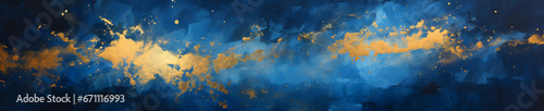 abstract wallpaper in luxurious blue golden colors photo