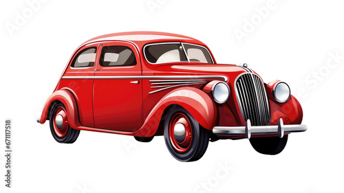  Red is the famous Italian car isolated on transparent background