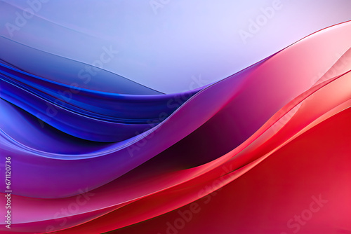 Waves and curves color gradient of red, blue, purple, orange and pink. 