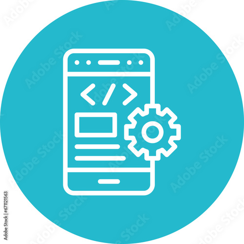 Mobile Coding Icon