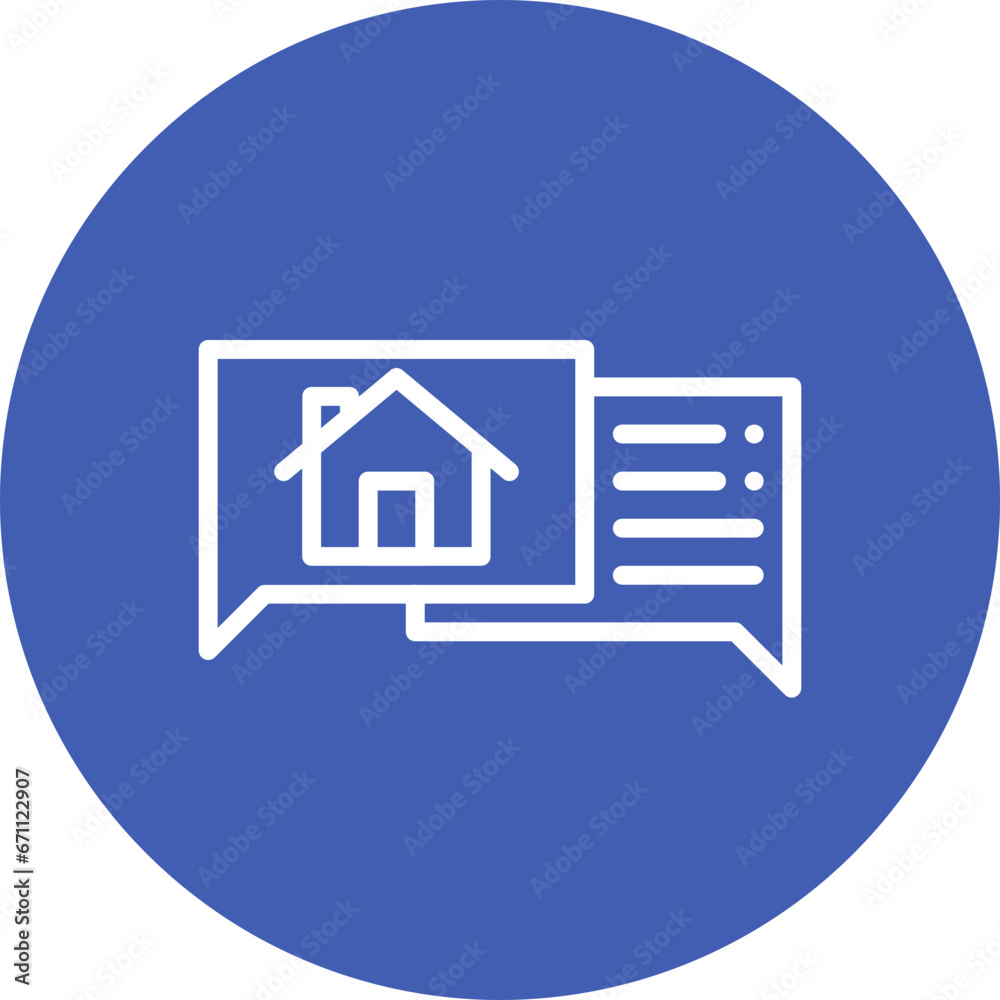 Obraz premium House Chat Icon
